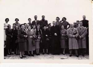 1955/56- Raduno dei professori alla Villa del Palco
